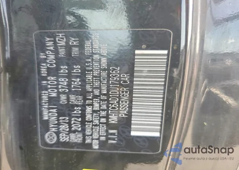 2014 Hyundai Veloster from USA, damaged, VIN KMHTC6AD1DU179362